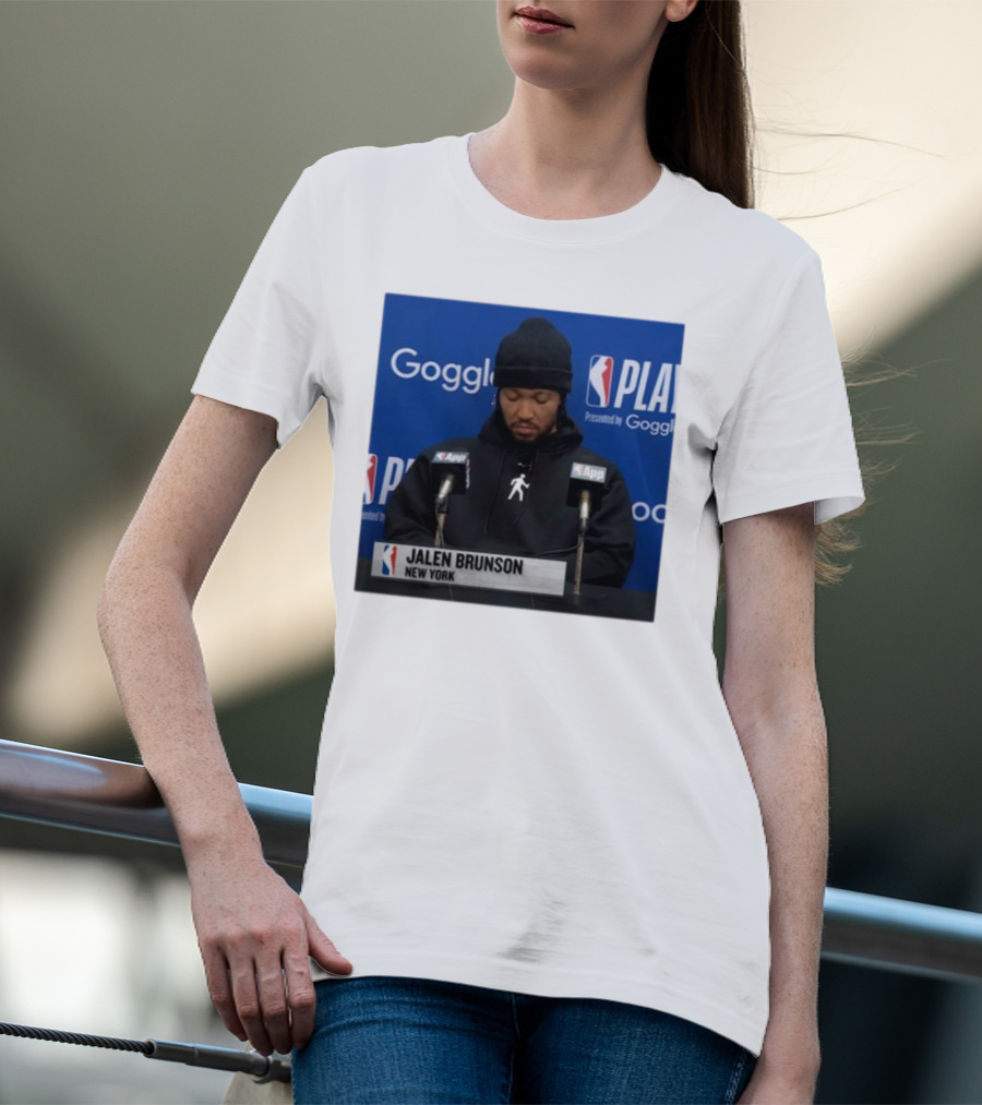 Jalen Brunson New York Press Conference NBA Playoffs Presented By Google T-Shirt