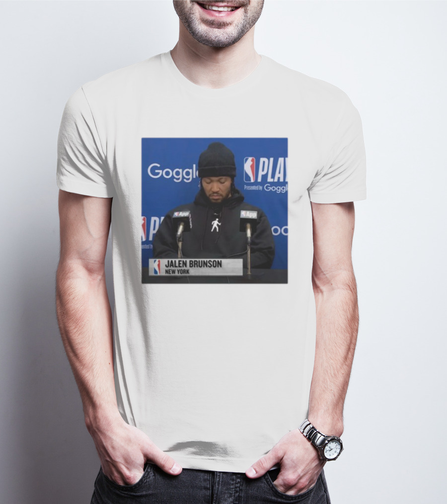 Jalen Brunson New York Press Conference NBA Playoffs Presented By Google T-Shirt