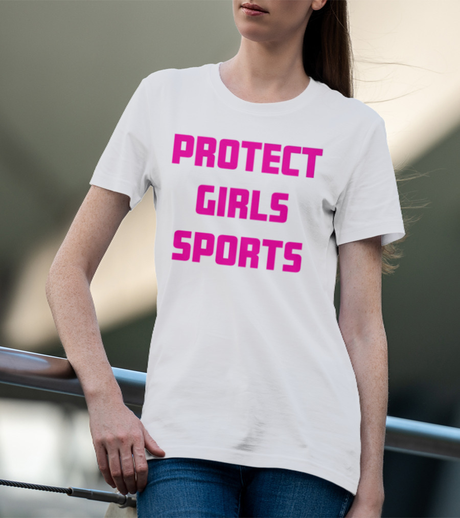 Protect Girls Sports Bold Pink Advocacy Design T-Shirt