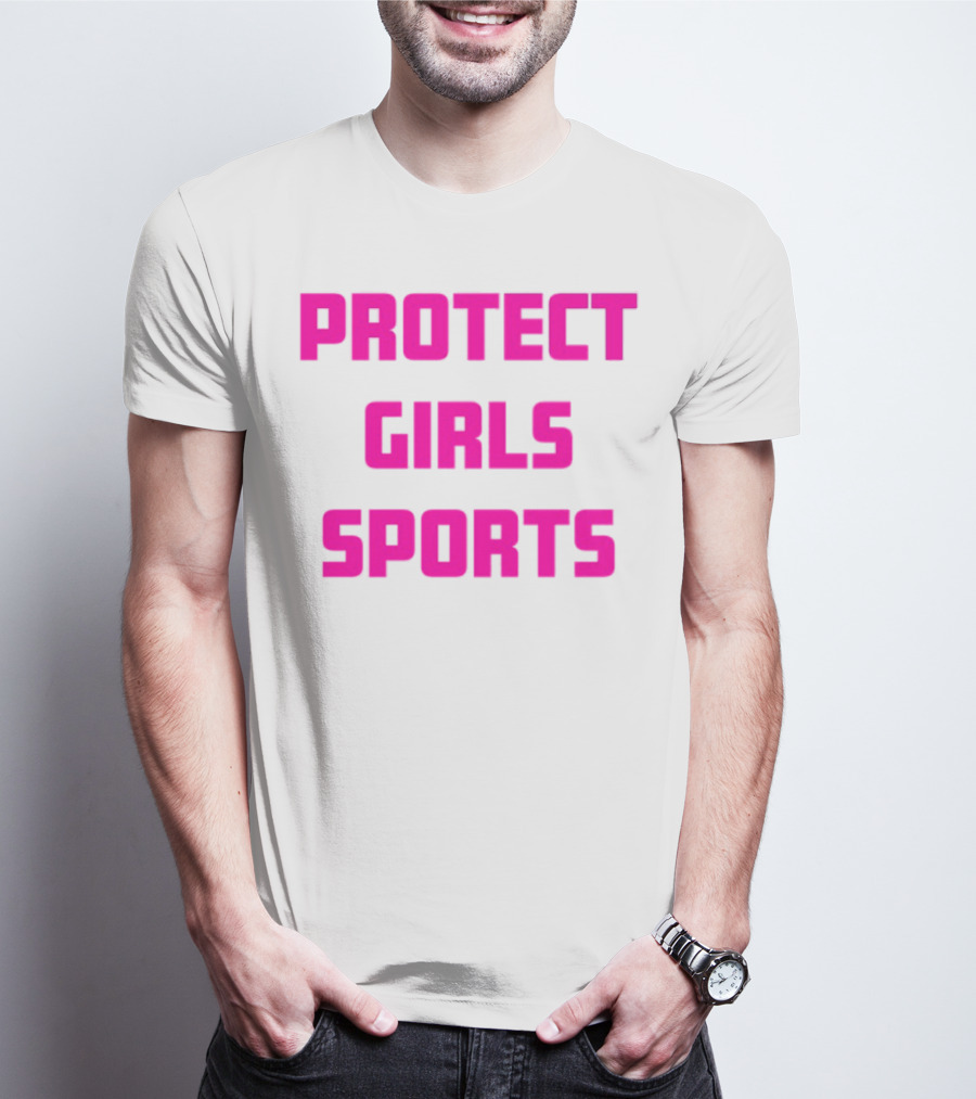 Protect Girls Sports Bold Pink Advocacy Design T-Shirt