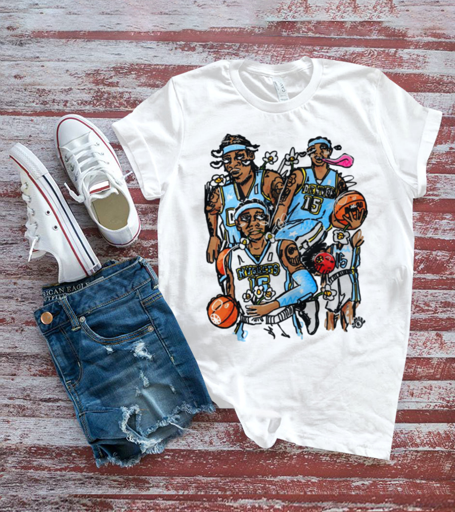 Vxmeee Doodle Melo Nuggets 15 Denver Basketball T-Shirt