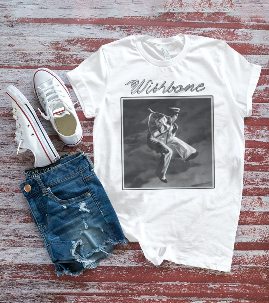 Wishbone Sailor Jumping Album Cover Black And White T-Shirt