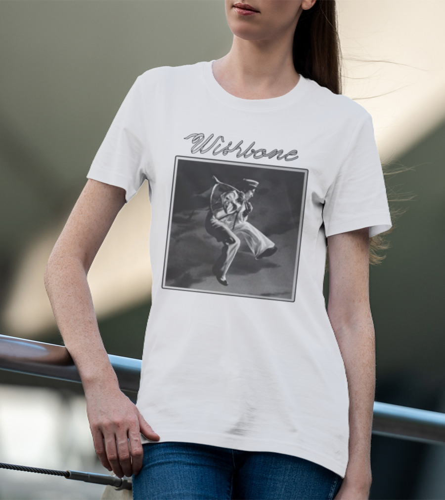Wishbone Sailor Jumping Album Cover Black And White T-Shirt
