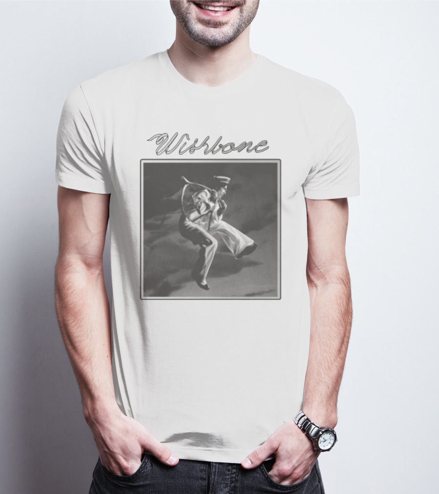 Wishbone Sailor Jumping Album Cover Black And White T-Shirt
