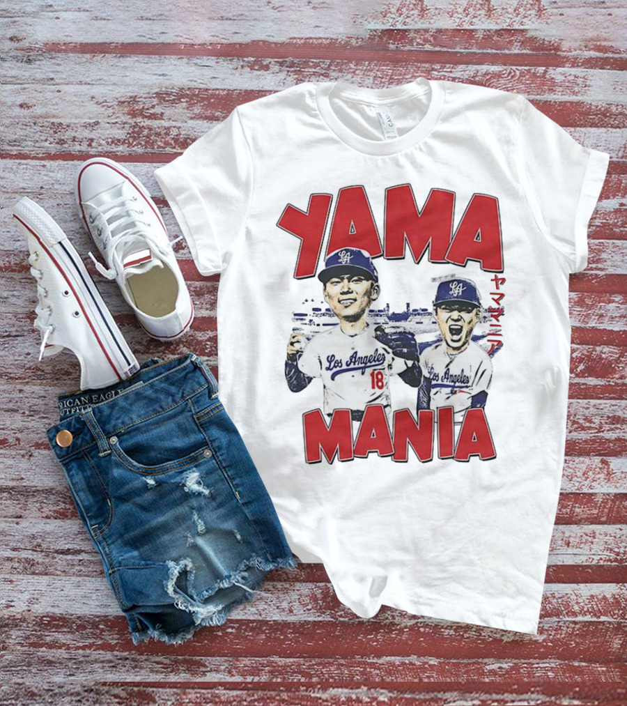 Yama Mania Los Angeles Dodgers Baseball Player 18 T-Shirt