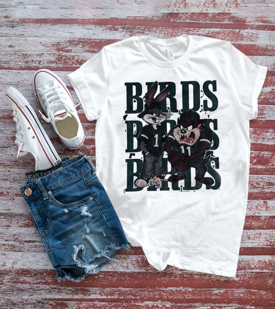 Bugs Taz Birds Dye Hard Philly Jalen Hurts A.J. Brown Philadelphia Eagles NFL T-Shirt
