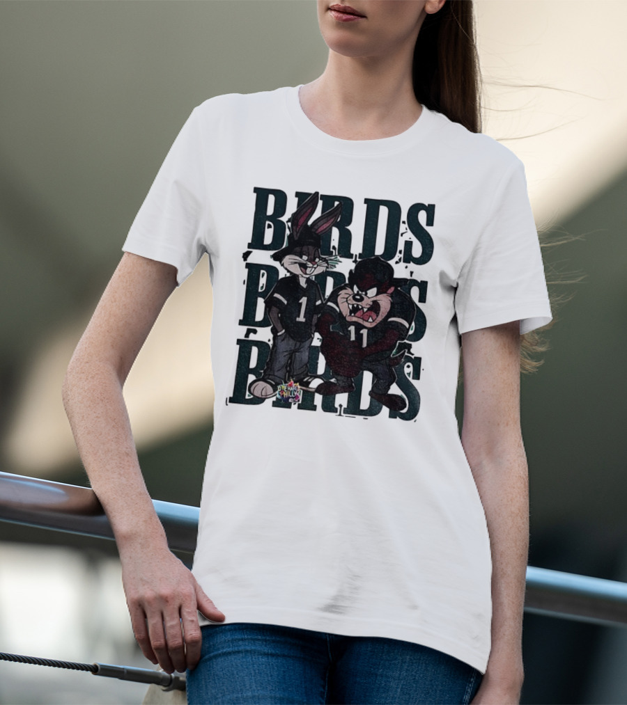 Bugs Taz Birds Dye Hard Philly Jalen Hurts A.J. Brown Philadelphia Eagles NFL T-Shirt