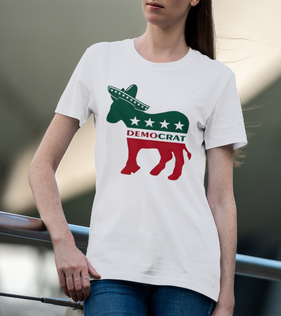Democrat Donkey Sombrero Stars Cinco De Mayo Celebration T-Shirt