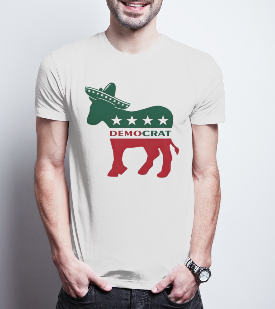 Democrat Donkey Sombrero Stars Cinco De Mayo Celebration T-Shirt