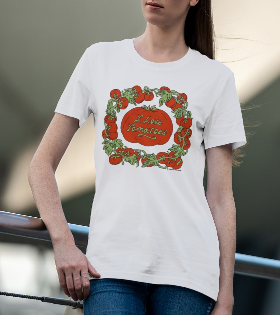 Hannah Michelle I Love Tomatoes Vine Wreath T-Shirt