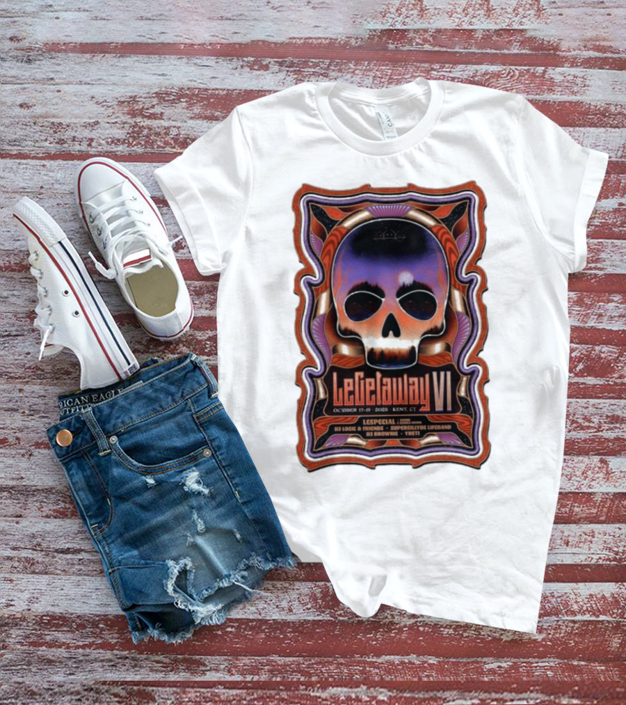 LeGetaway VI Lespecial October 17-19 2025 Kent CT Skull DJ Logic Supersillyus Lifeband T-Shirt