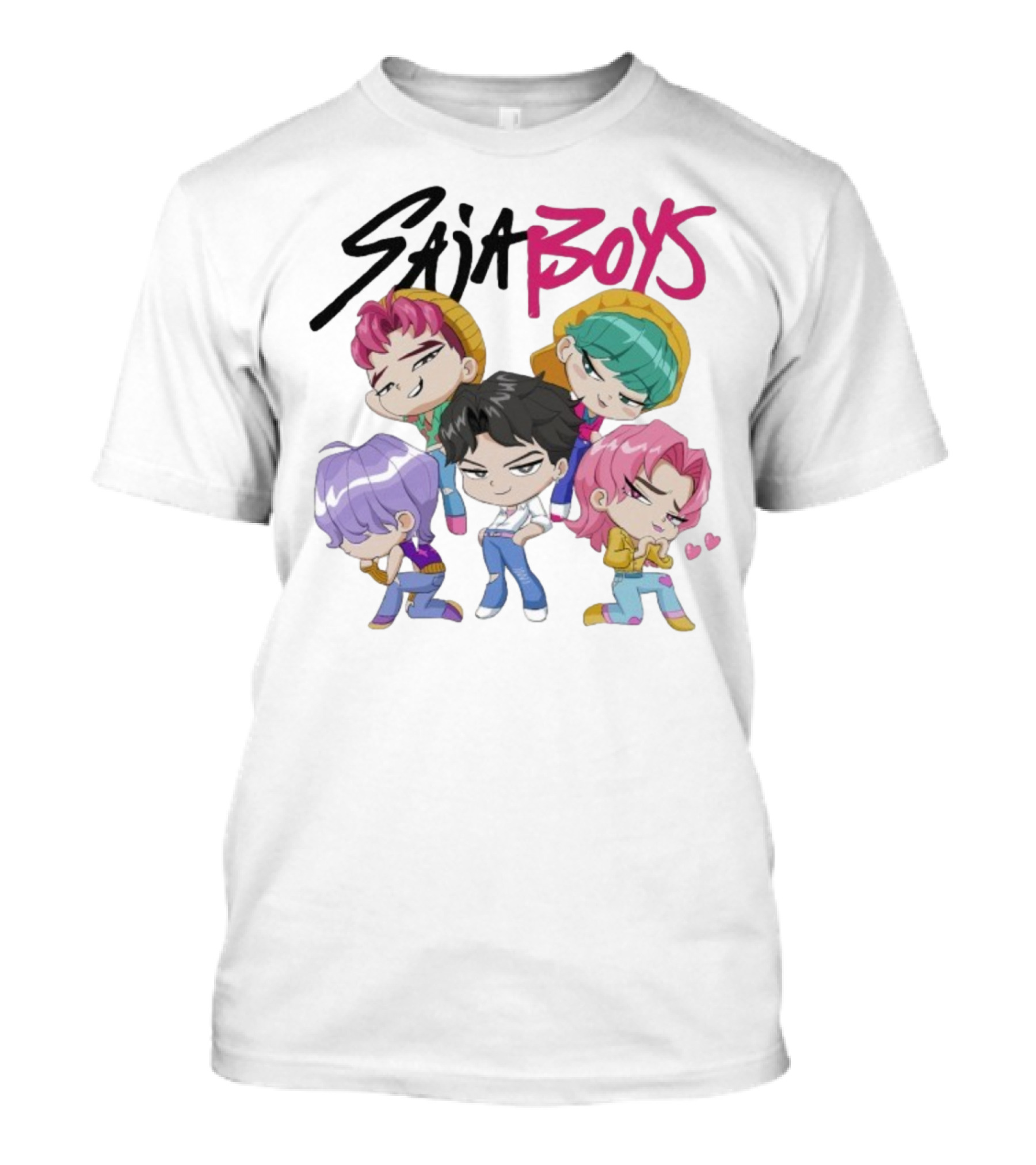 KPop Saja Boys Chibi Demon Hunters Characters T-Shirt