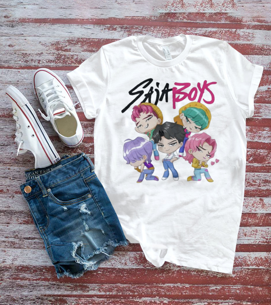 KPop Saja Boys Chibi Demon Hunters Characters T-Shirt