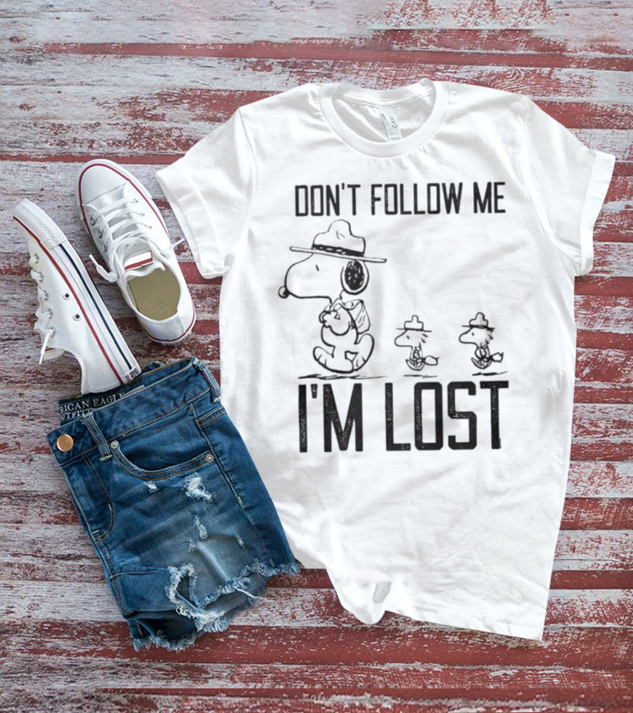 Snoopy Woodstock Peanuts Don’t Follow Me I’m Lost T-Shirt