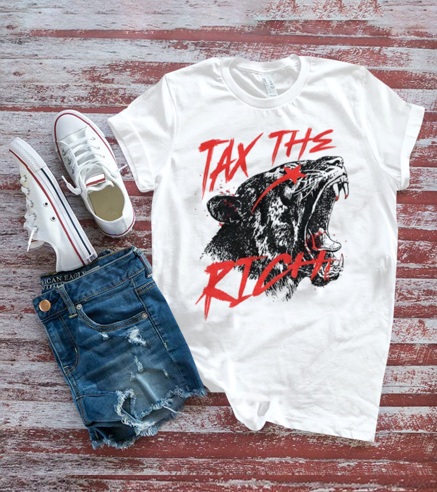 Tax The Rich Tiger Roar Anti Billionaire T-Shirt