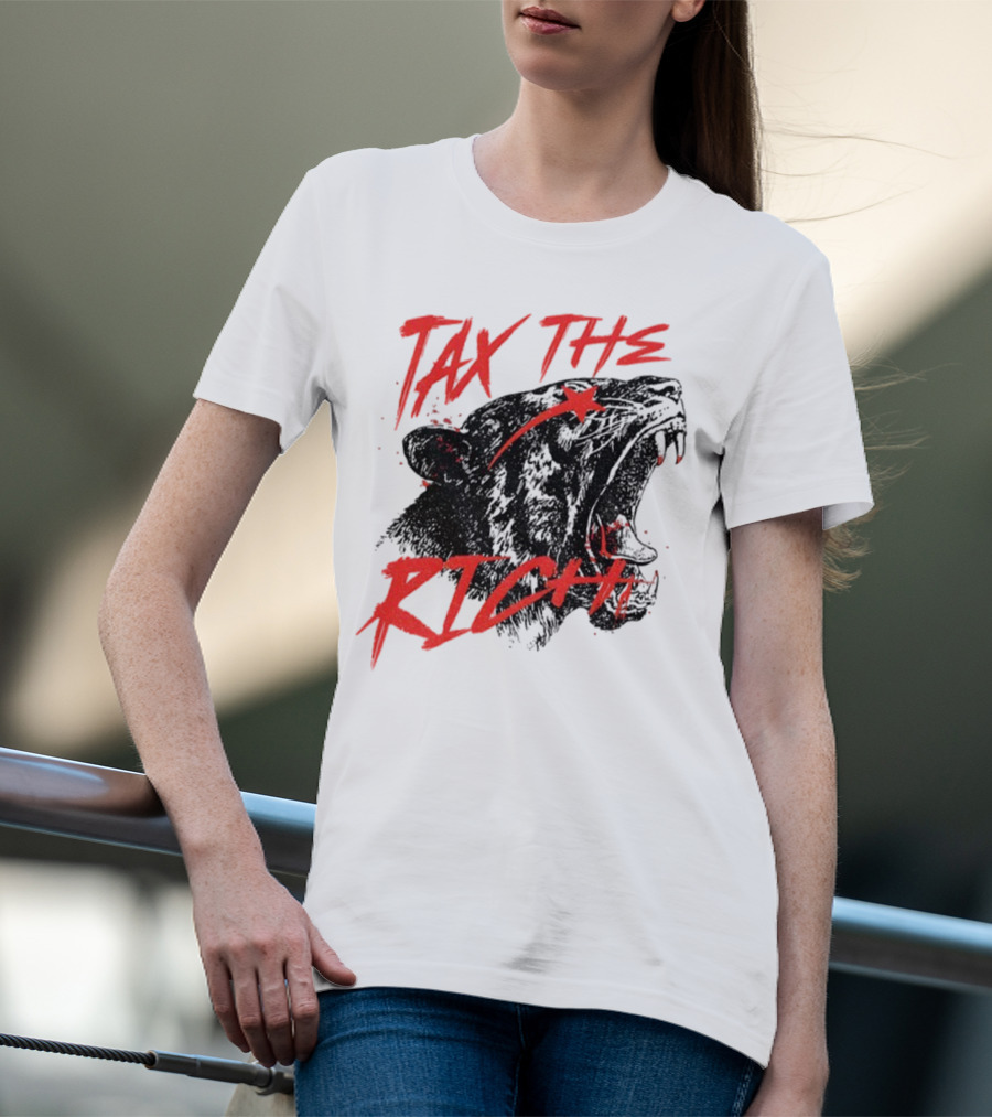 Tax The Rich Tiger Roar Anti Billionaire T-Shirt