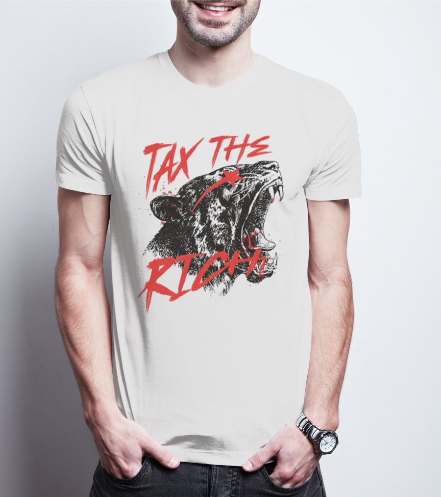 Tax The Rich Tiger Roar Anti Billionaire T-Shirt