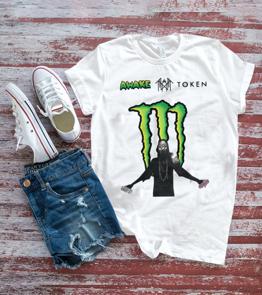 Awake Token Monster Energy Hooded Figure T-Shirt