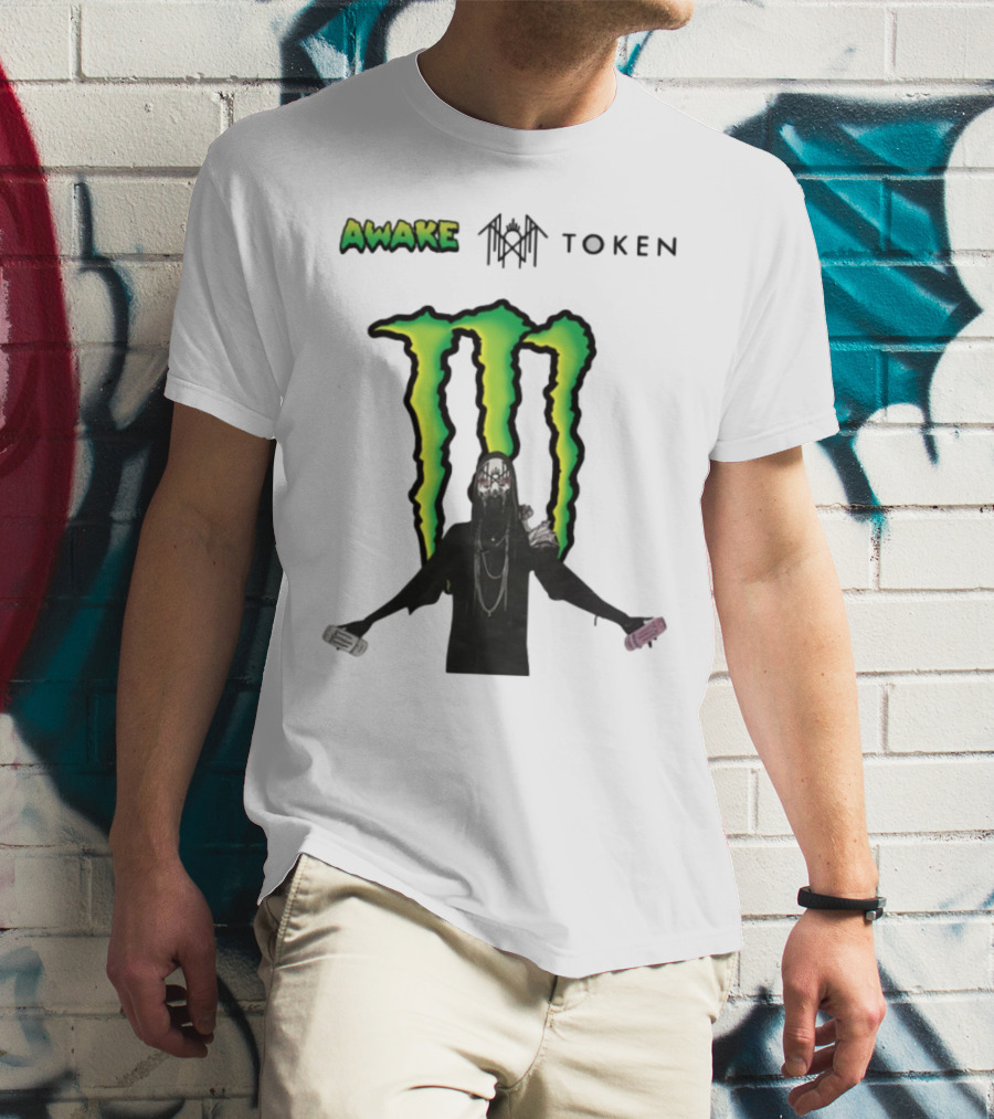 Awake Token Monster Energy Hooded Figure T-Shirt