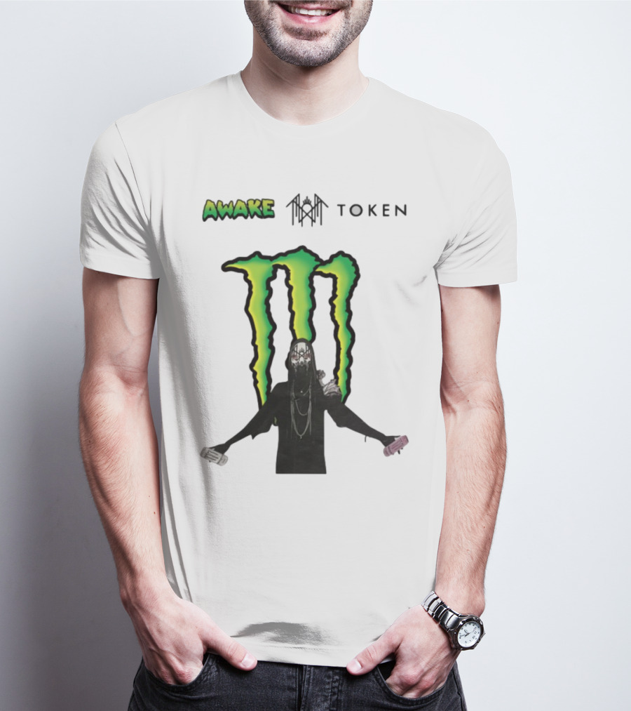 Awake Token Monster Energy Hooded Figure T-Shirt