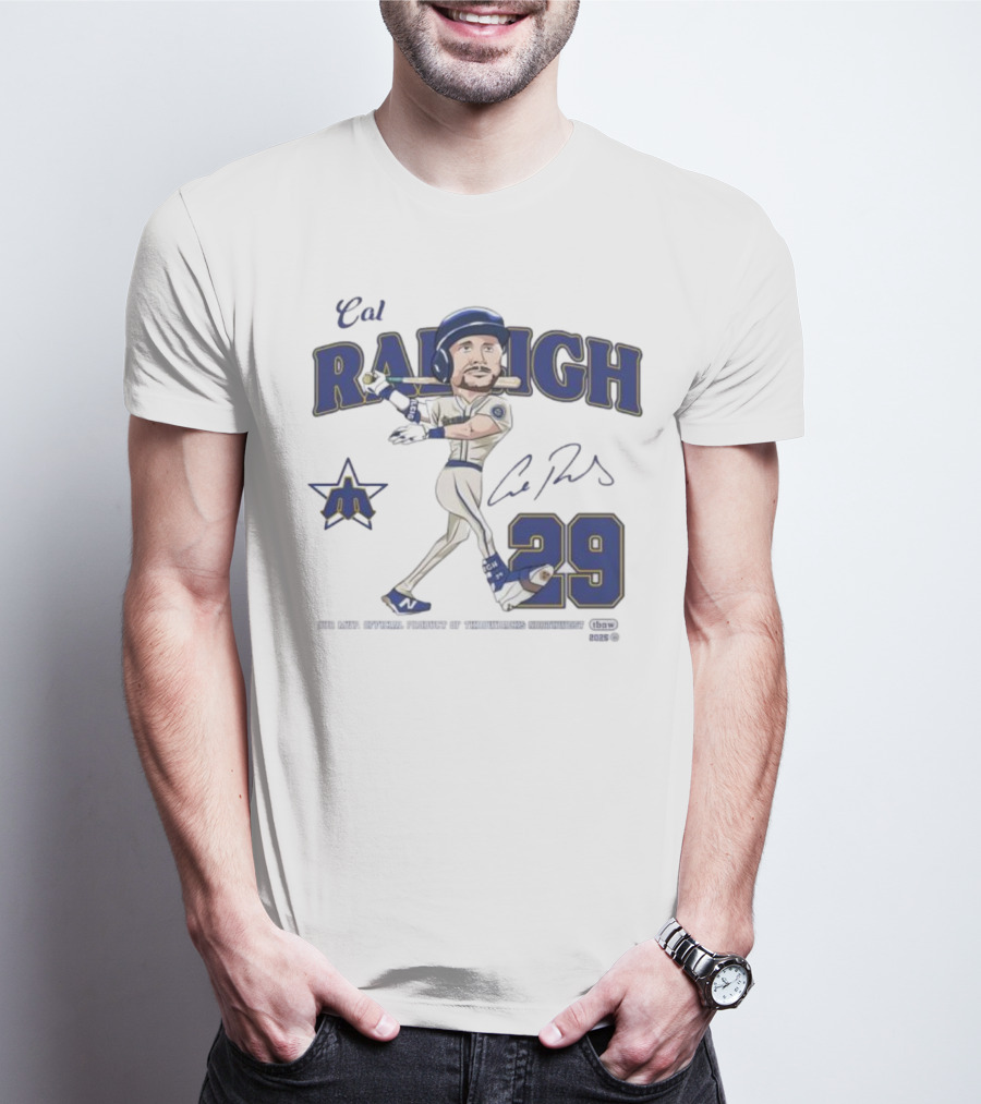 Cal Raleigh Seattle Mariners MVP Throwbacks Northwest Signature 2025 29 T-Shirt