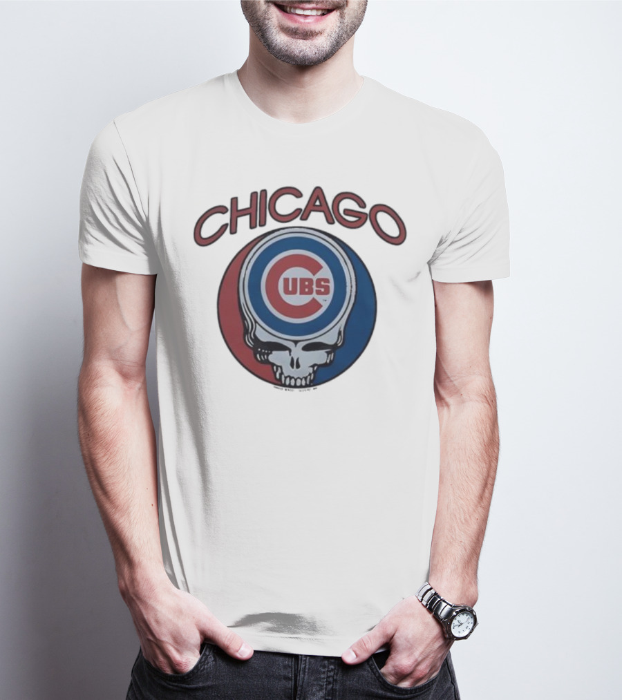 Chicago Cubs Grateful Dead Collaboration Steal Your Base Skull T-Shirt