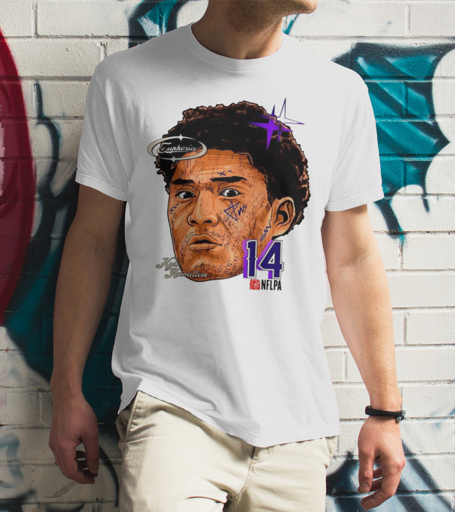 Kyle Hamilton Baltimore Ravens Euphoria Number 14 Ravens Star T-Shirt