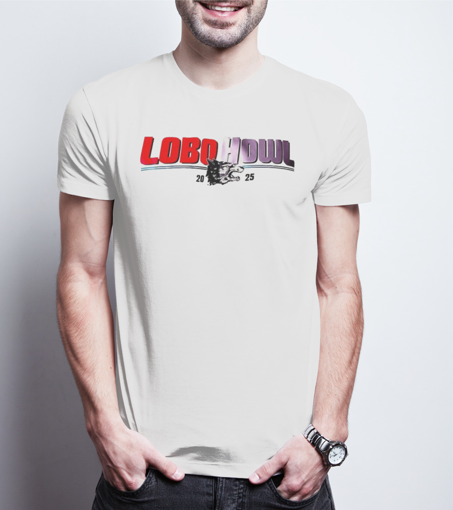 Lobo Howl 2025 Wolf Head Logo Red Purple T-Shirt