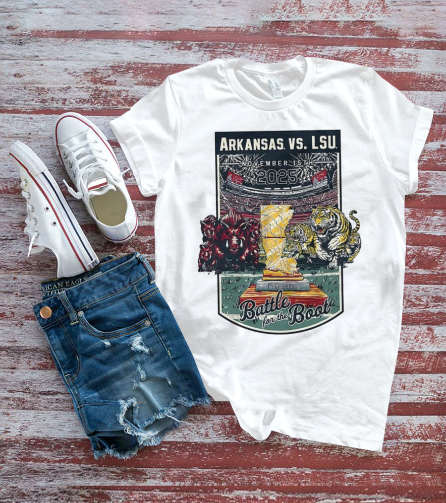 Arkansas Vs LSU November 15th 2025 Battle For The Boot T-Shirt