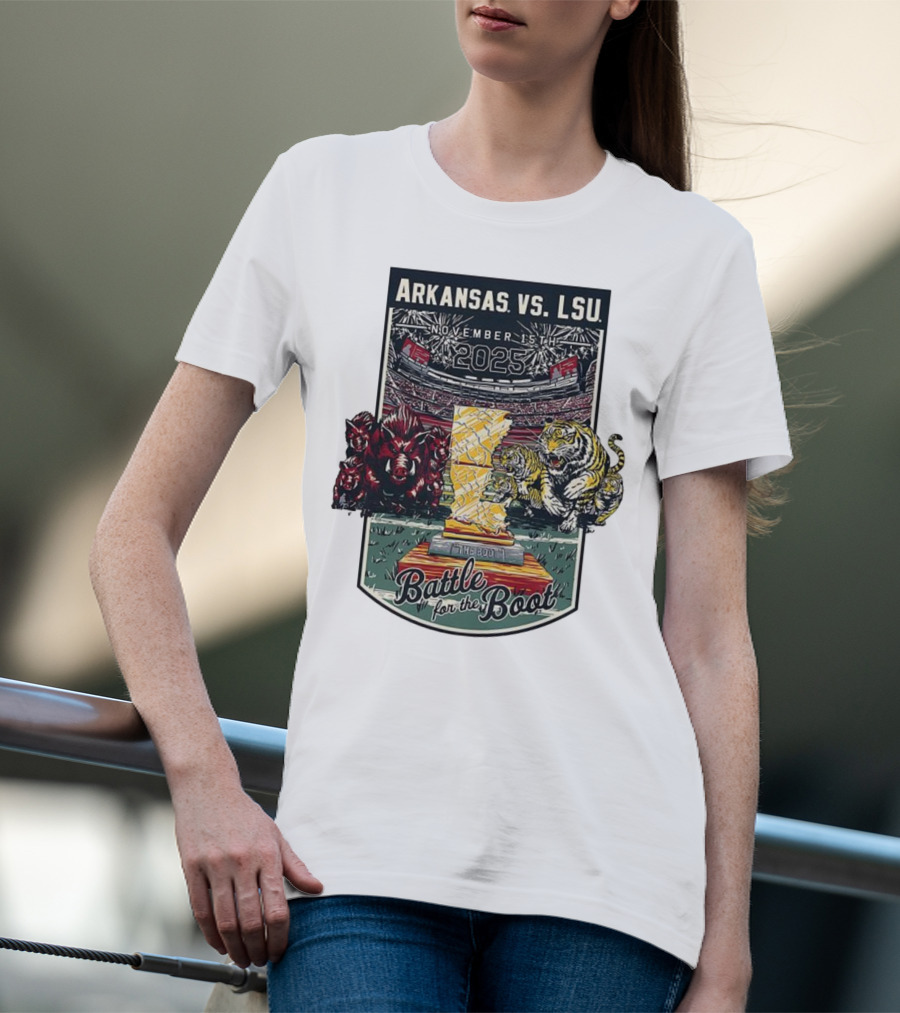 Arkansas Vs LSU November 15th 2025 Battle For The Boot T-Shirt