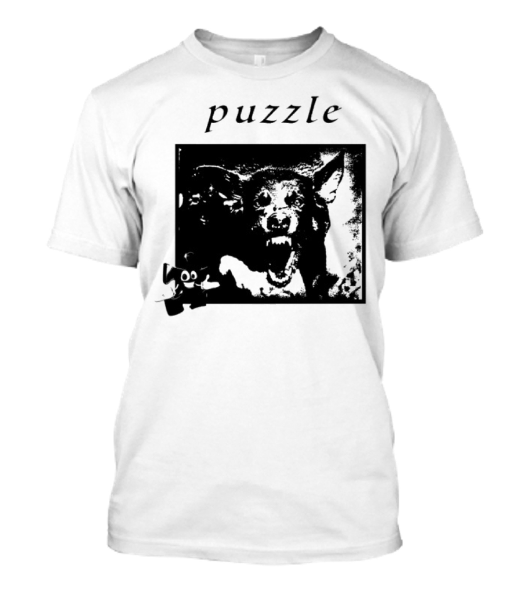 Puzzle Damage Dog With Missing Pieces T-Shirt