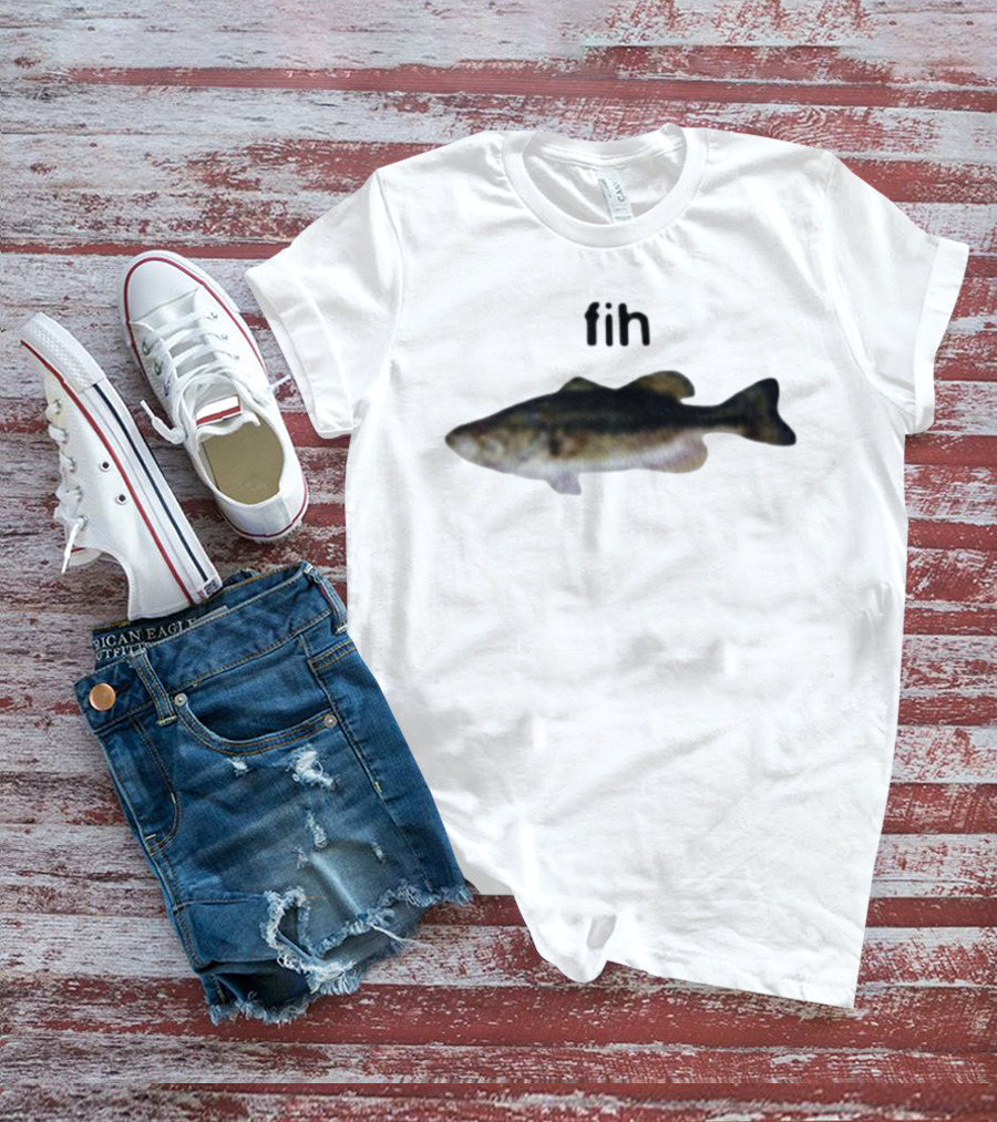 Fih Fish Humor With Realistic Fish Illustration T-Shirt