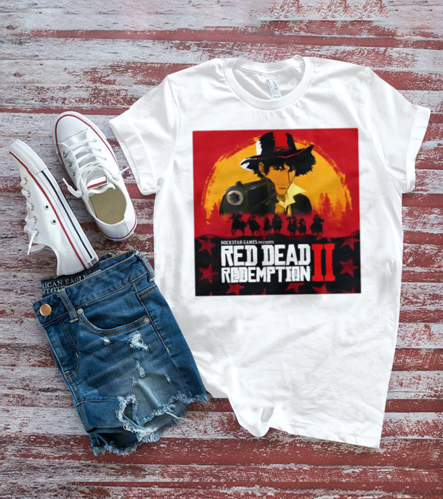 Rockstar Games Red Dead Redemption II Goofyahhtees Spike Rd2 Cowboy Gunman T-Shirt