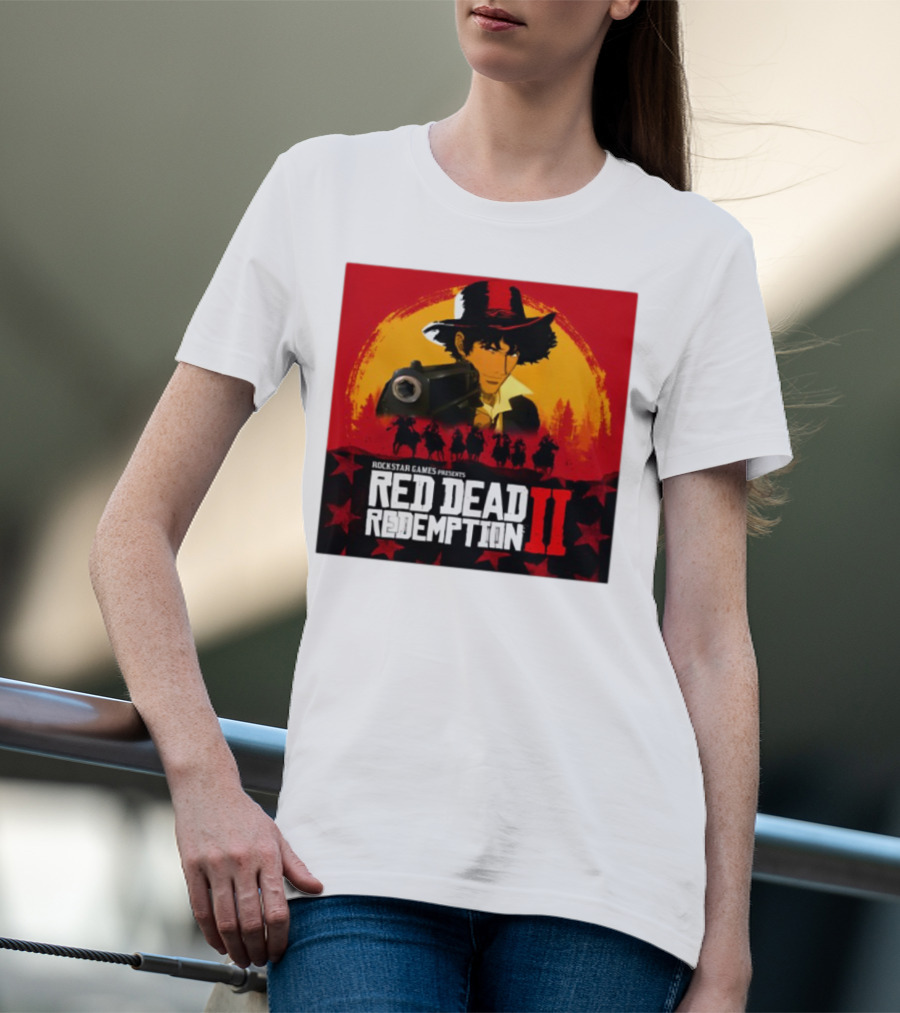 Rockstar Games Red Dead Redemption II Goofyahhtees Spike Rd2 Cowboy Gunman T-Shirt