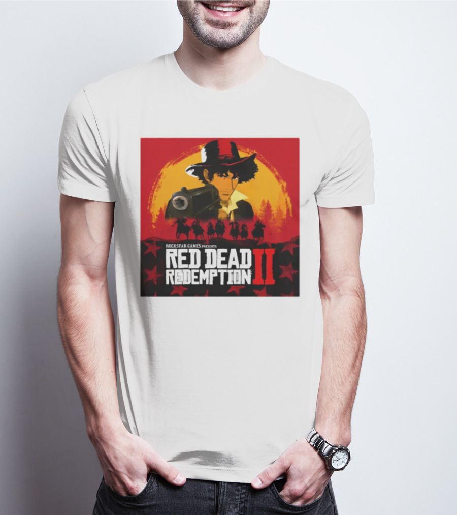 Rockstar Games Red Dead Redemption II Goofyahhtees Spike Rd2 Cowboy Gunman T-Shirt