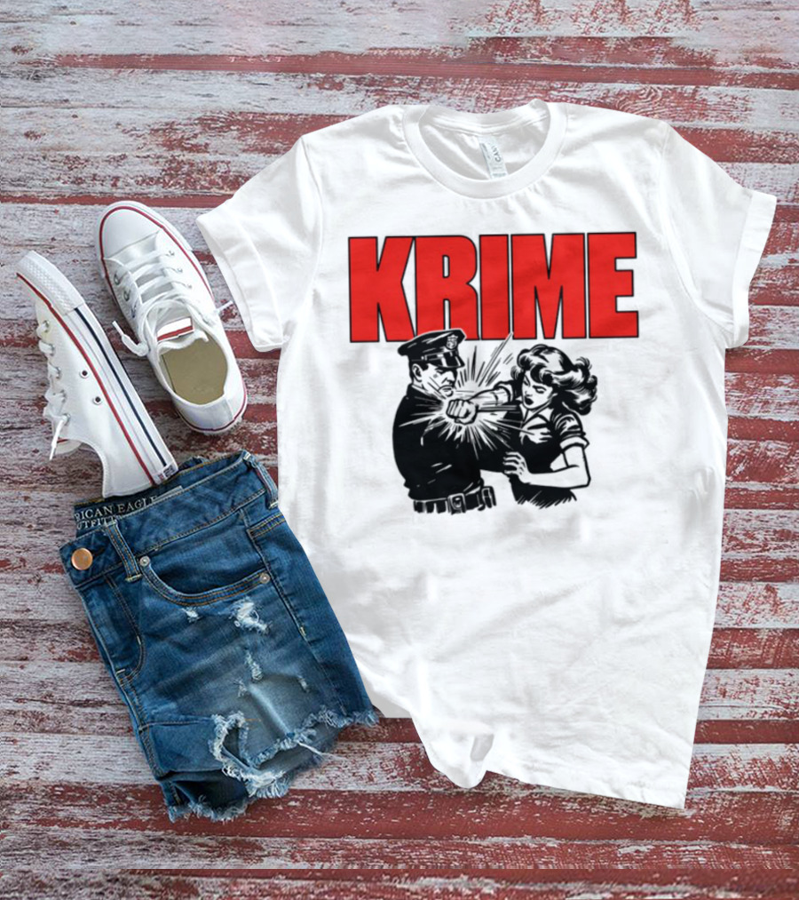 Krime ACAB Red Bold Text T-Shirt