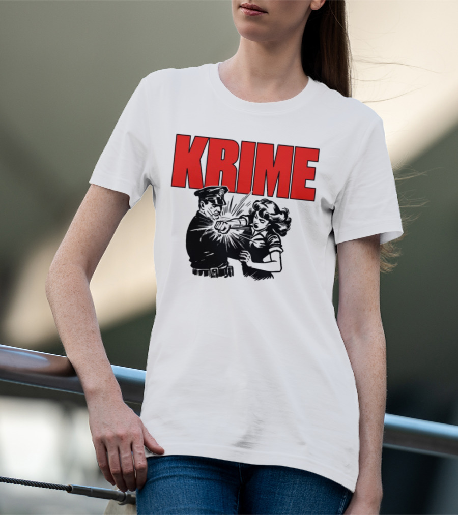 Krime ACAB Red Bold Text T-Shirt