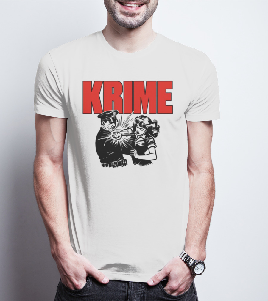Krime ACAB Red Bold Text T-Shirt