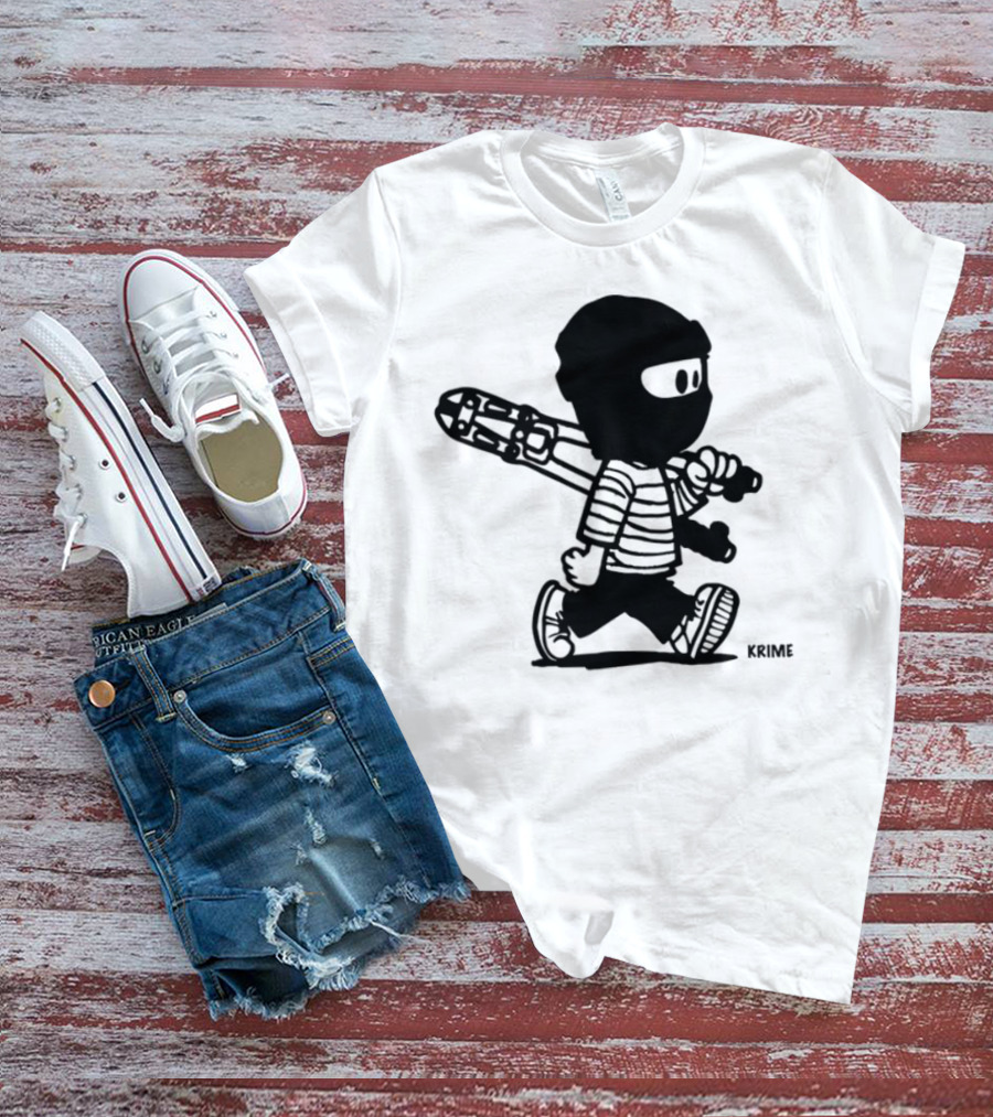 Krime_1 Calvin Streetwear Retro Car Graphic Style T-Shirt