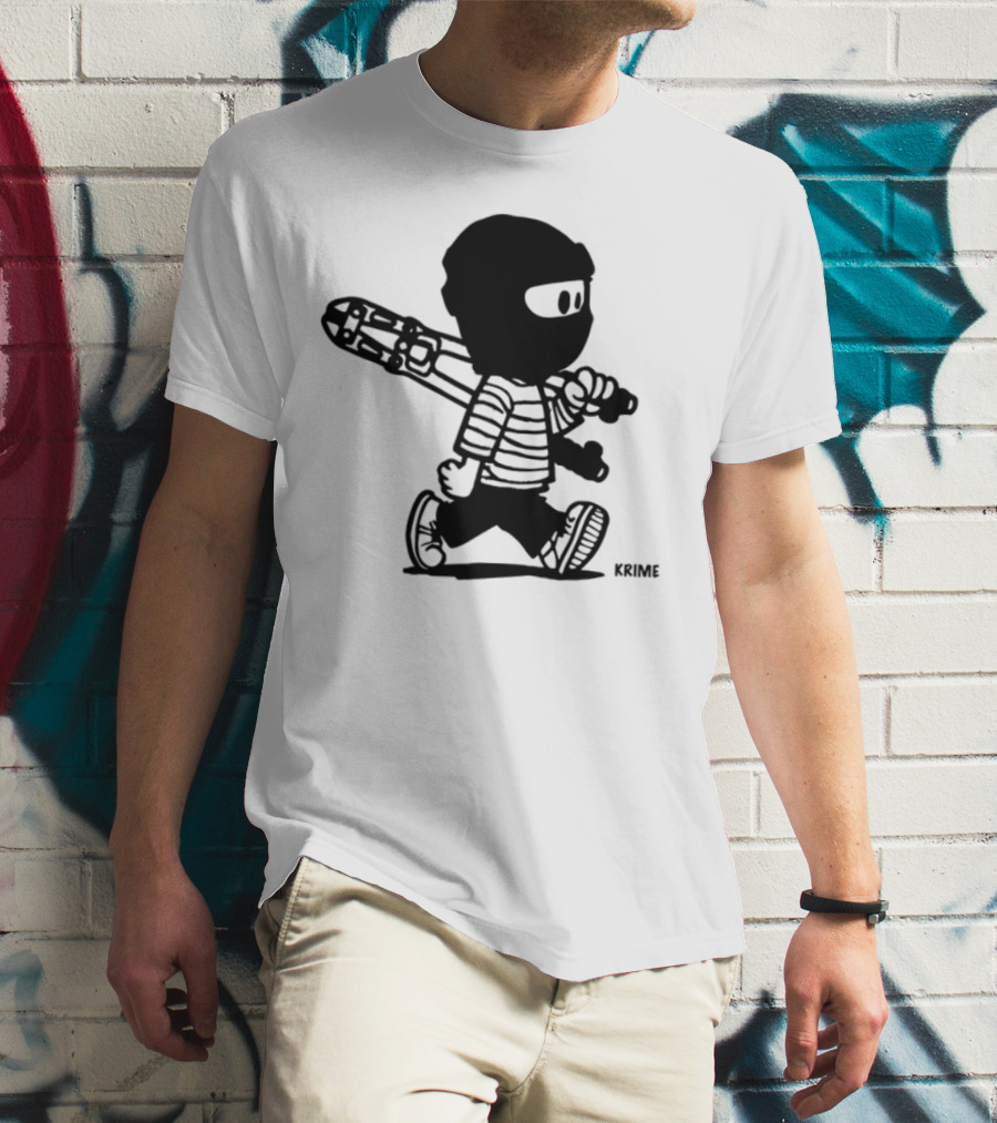 Krime_1 Calvin Streetwear Retro Car Graphic Style T-Shirt