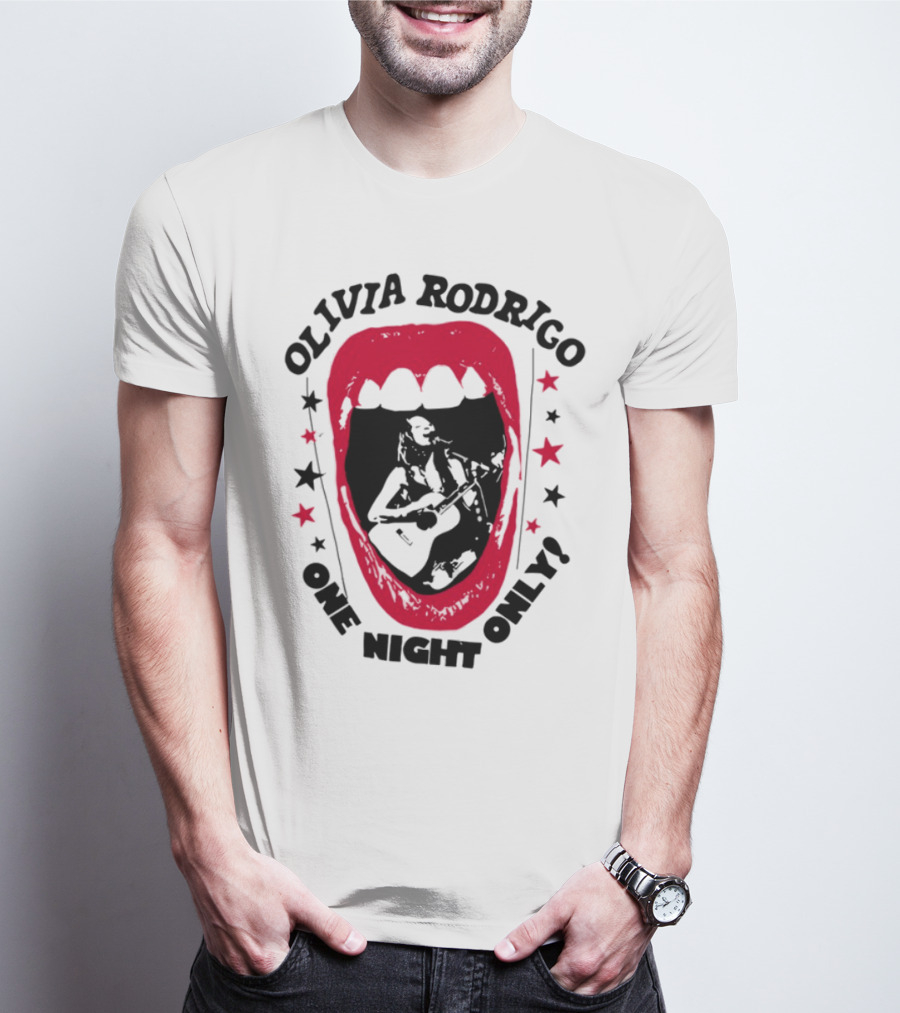 Olivia Rodrigo Vampire One Night Only Red Mouth Design T-Shirt