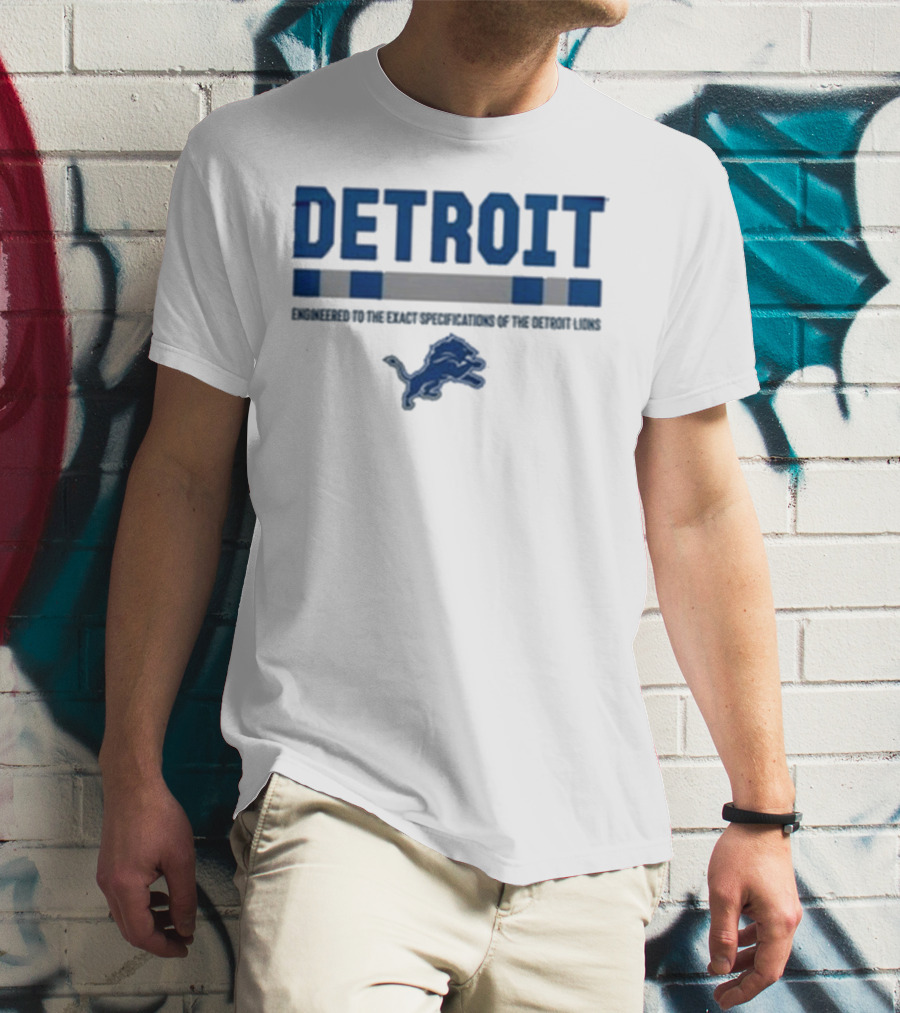 Detroit Lions Engineered To The Exact Specifications Barry Sanders T-Shirt