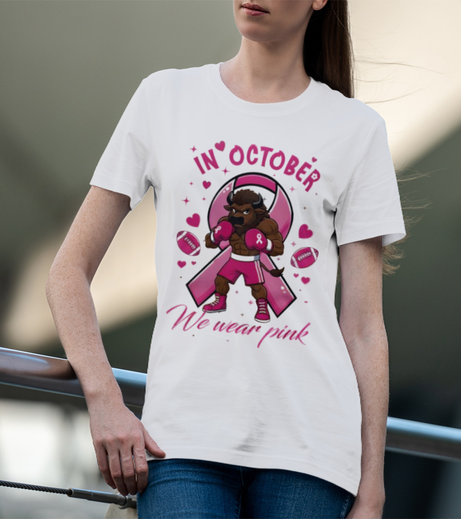In October We Wear Pink Indiana Hoosiers Tackle Cancer Win Together T-Shirt