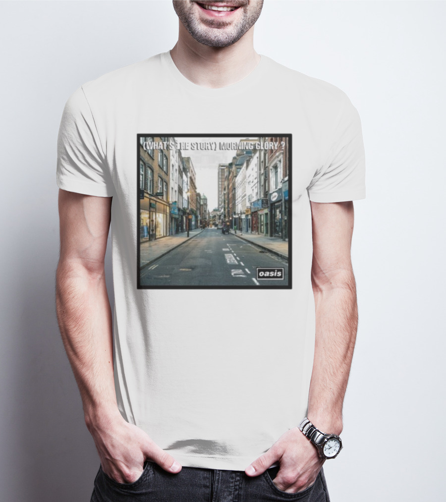 Oasis What's The Story Morning Glory Berwick Street Album Art Classic Scene T-Shirt