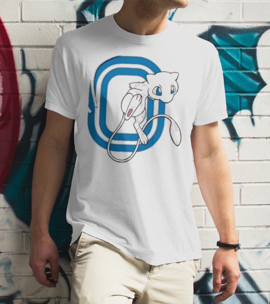 Overtime Pokémon Mew Blue Iconic Character Design T-Shirt