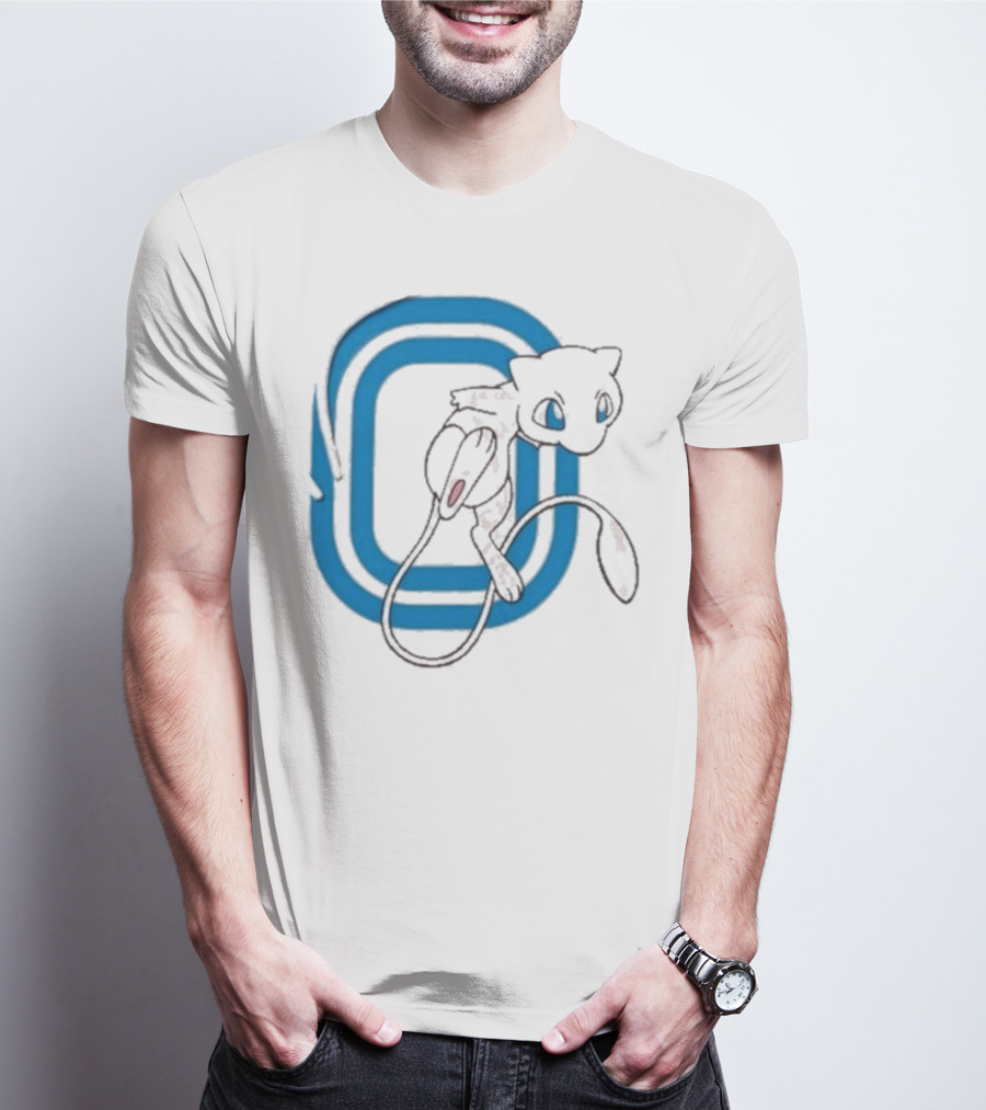 Overtime Pokémon Mew Blue Iconic Character Design T-Shirt