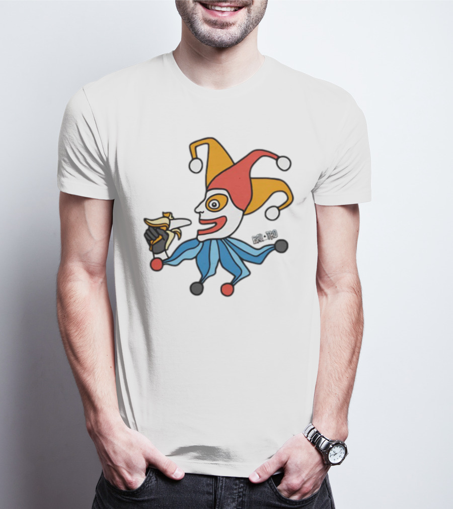 April Fools Jester With Banana Comic T-Shirt