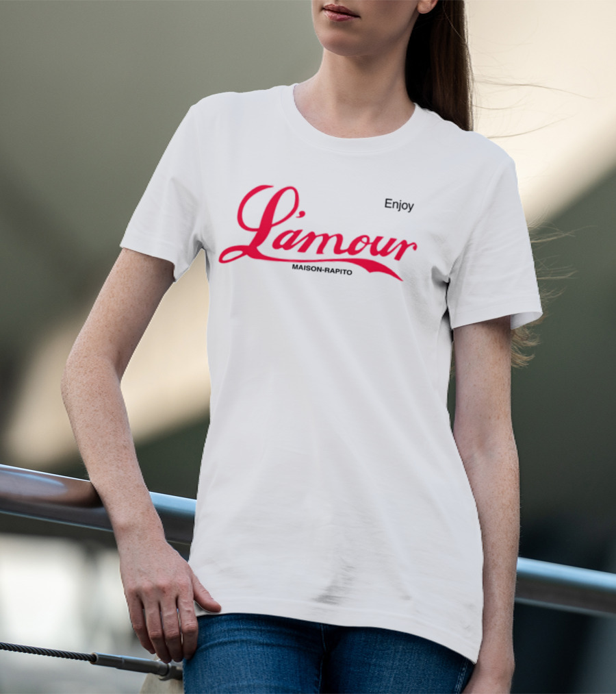 Enjoy L'amour Maison Rapito Red Script T-Shirt