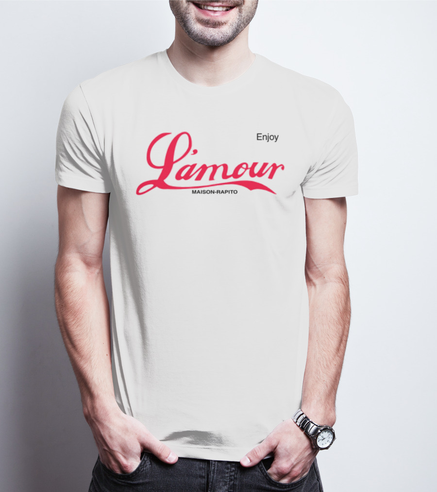Enjoy L'amour Maison Rapito Red Script T-Shirt
