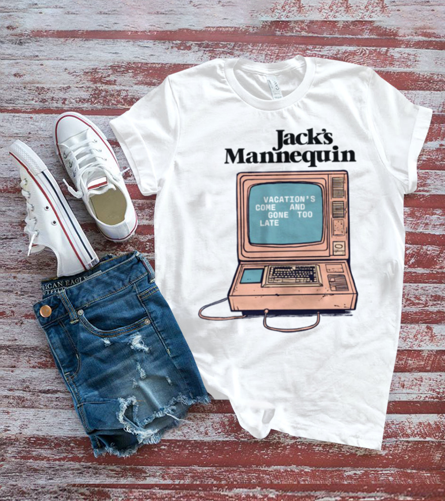 Jack's Mannequin Vacation Retro Computer Aesthetic T-Shirt